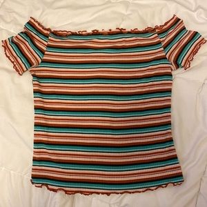 Scallop edged Off the Shoulder top